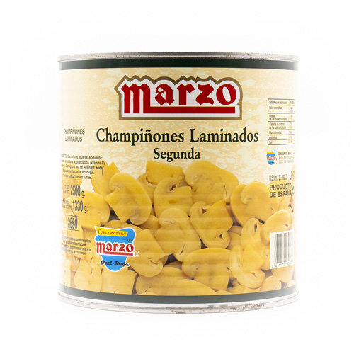 Champiñon laminado lata 3 kg Marzo