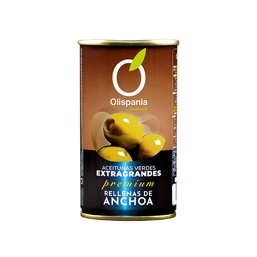 Aceitunas rellenas anchoa 150 grs Premium Olispania