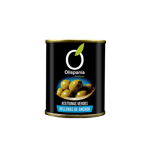 Aceitunas rellenas anchoa minibar 140 grs Olispania