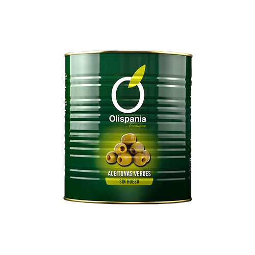 Aceitunas manzanilla sin hueso sabor anchoa 10 kg Olispania