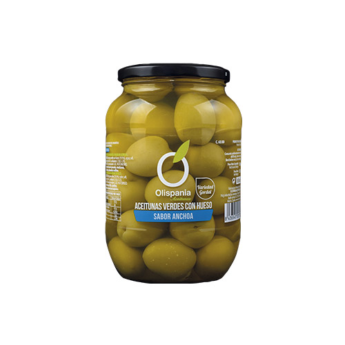 Aceitunas gordal sabor anchoa 400 grs Olispania