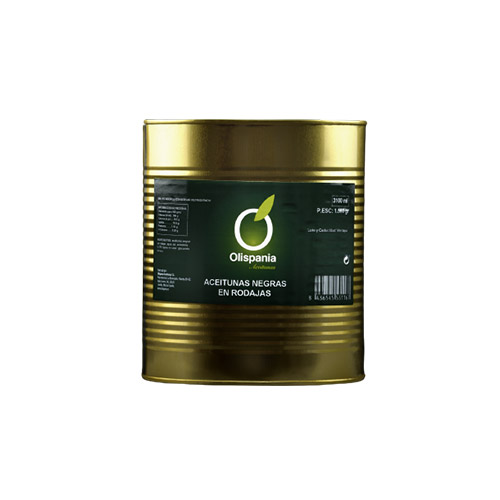 Aceitunas negras en rodajas A-10 Olispania