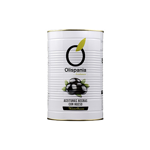 Aceitunas negras cacereñas con hueso 5 kg Olispania