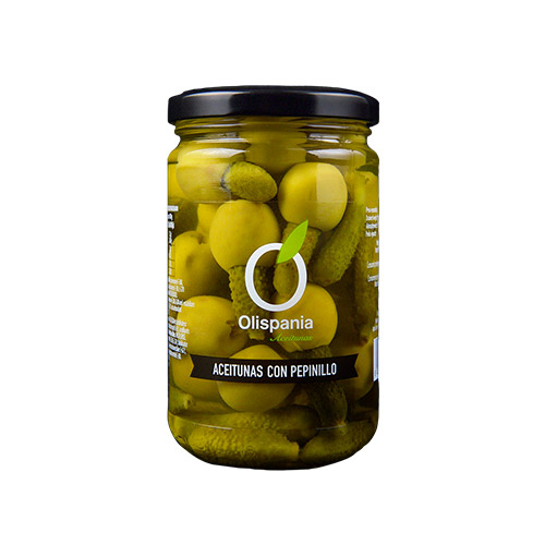 Aceitunas con pepinillos 130 grs Olispania