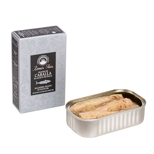 Filetes de caballa aceite de oliva RR-125 Ramon Peña