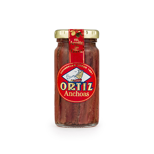 Filete anchoa oliva cristal RO-100 Ortiz