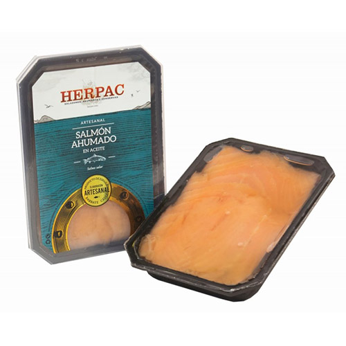 Salmon ahumado en aceite 250 grs Herpac