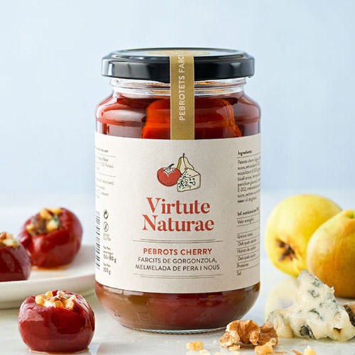Pimientos cherry gorgonzola 370 grs Virtute Naturae